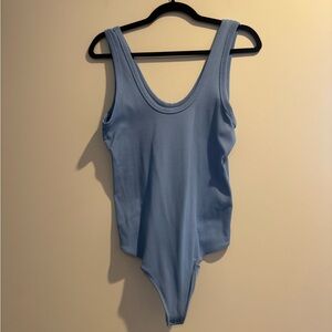 Abercrombie & Fitch Soft A&F Ribbed Bodysuit Light Blue Size L